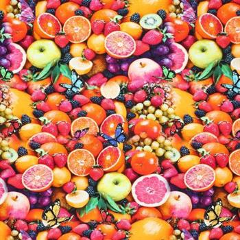 Canvas Fruit Bowl, Multicolour